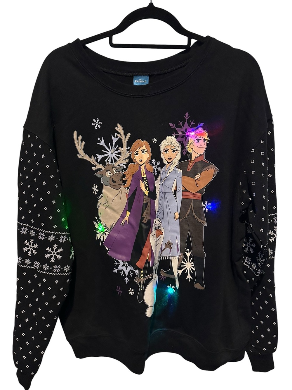 Disney Frozen 2 Light-Up Christmas Sweater in a Size XL (15-17)